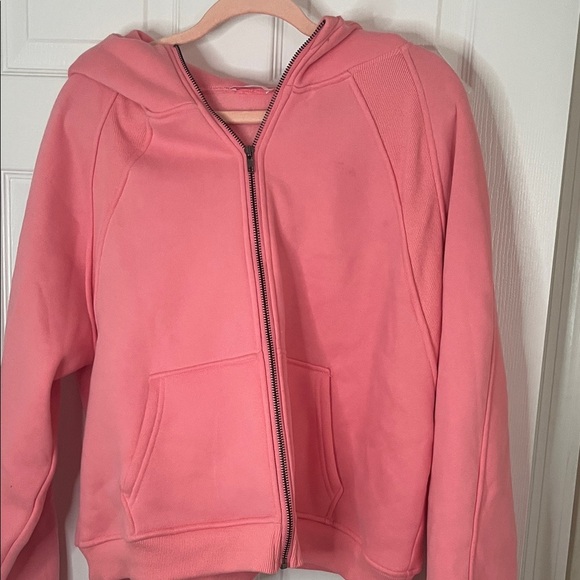 Soft Pink Lily Pink Sweatshirt with hood, front hand pocket, and thumb holes. - Picture 1 of 5